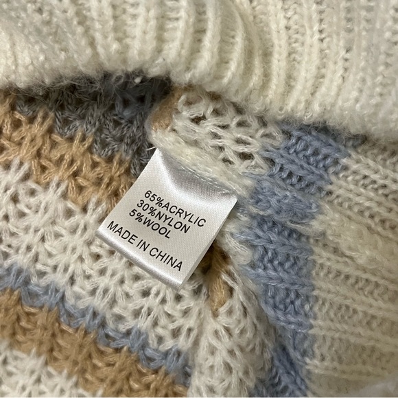 Princess Polly Pastel Striped Knit Sweater Size Small/Medium - Picture 4 of 4